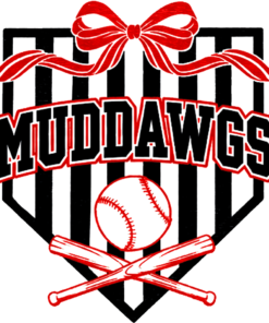 Muddawgs Stripped Home Plate Ribbon