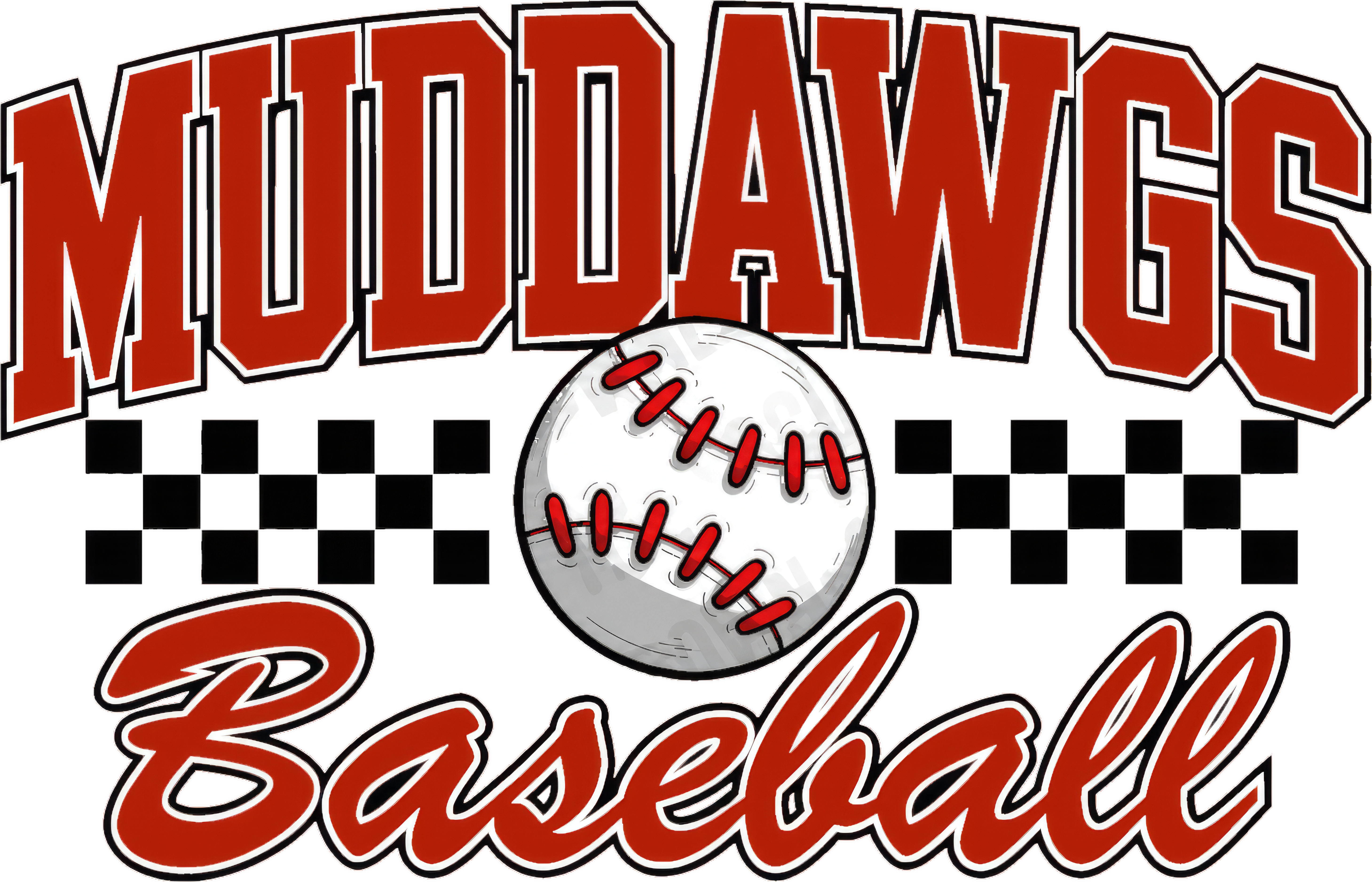 Muddawgs Baseball Checkerboard