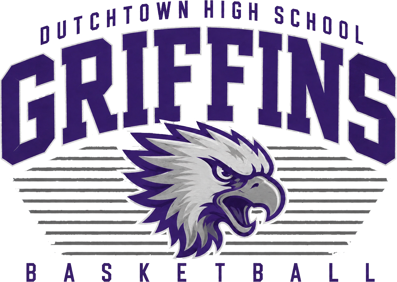 Dutchtown Curved Griffins Mascot Lines Basketball