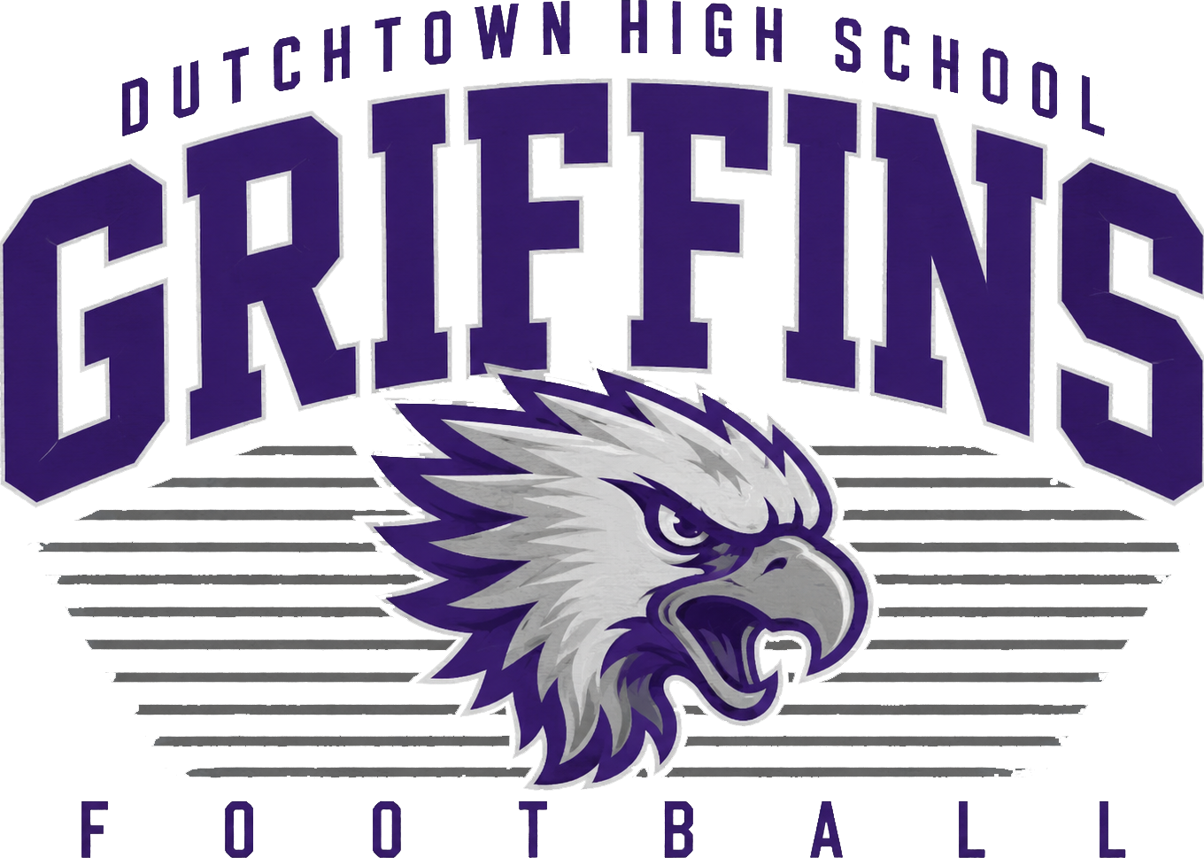 Dutchtown Curved Griffins Mascot Lines Football