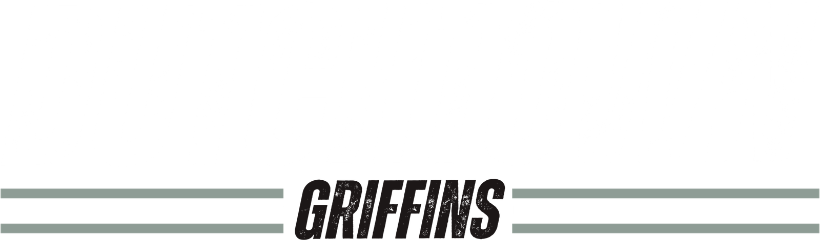 Dutchtown Distressed Griffins Distressed 3 Lines White Lettering