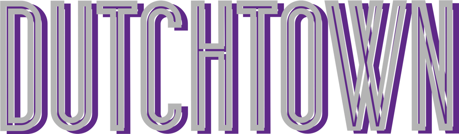Dutchtown Tall Letters Gray & Black Offset
