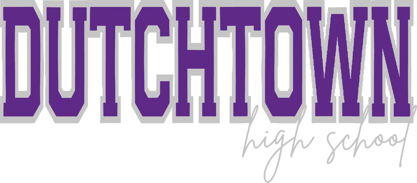 Dutchtown High School Thin Font Gray