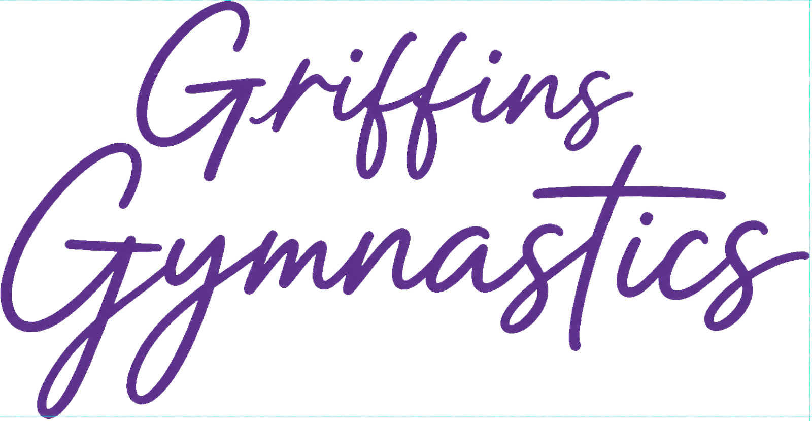 Griffins Gymnastics Script Purple