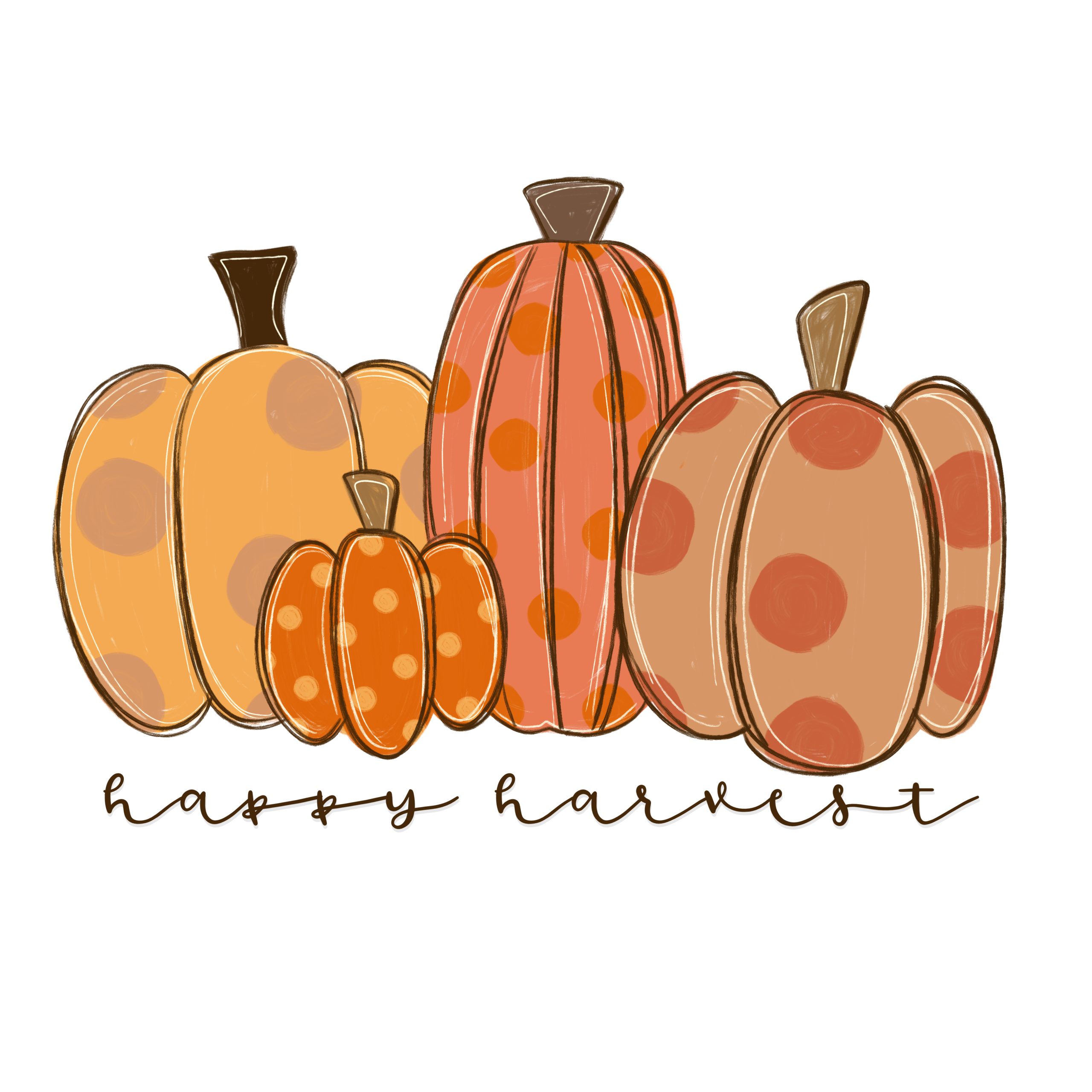 Happy Harvest Orange Pumpkins