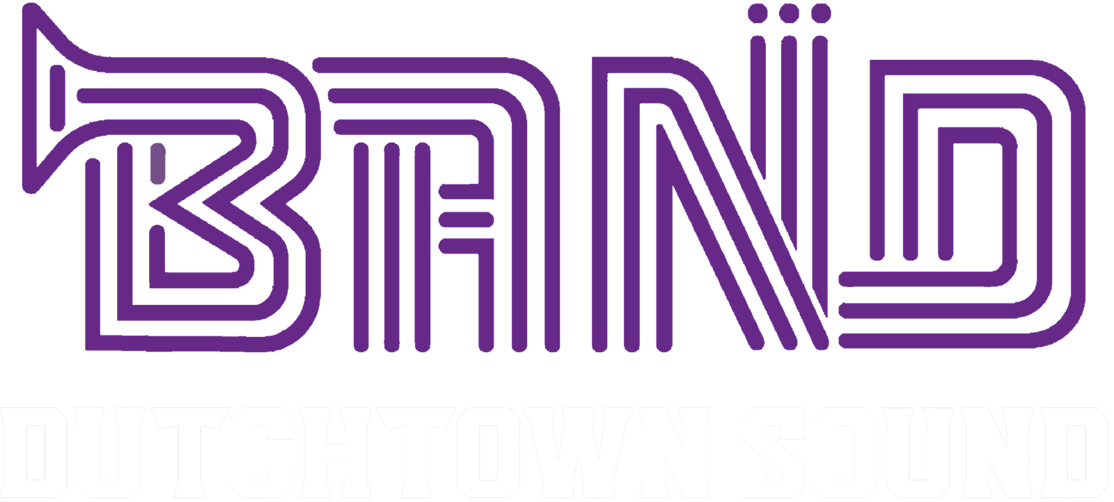Marching Band Band Line Font In Purple Dutchtown White
