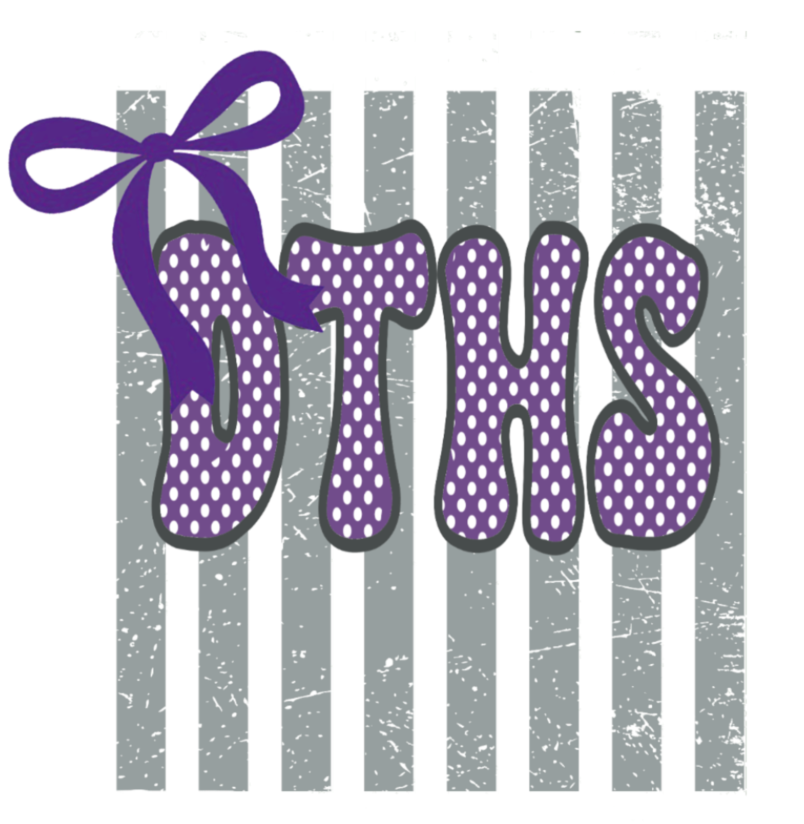 Polka Dot DTSH With Gray Stripes