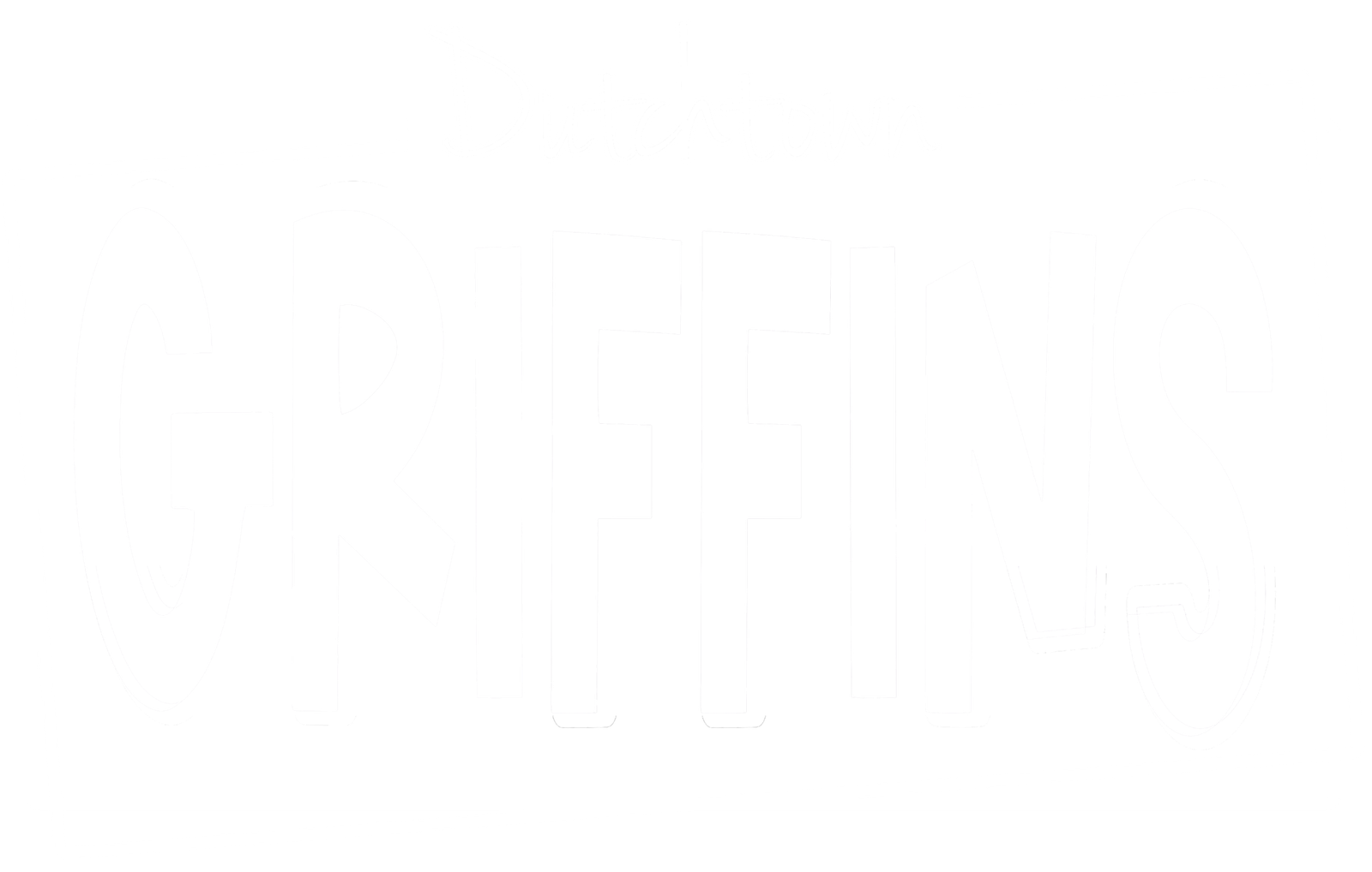 Scribbled Rectangles Dutchtown Griffins All White