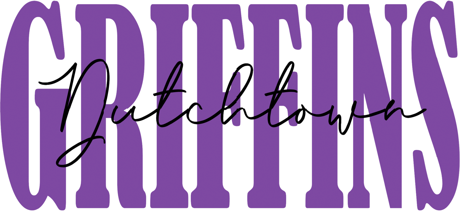 Spirit Designs Tall Grffins Dutchtown Cursive Across