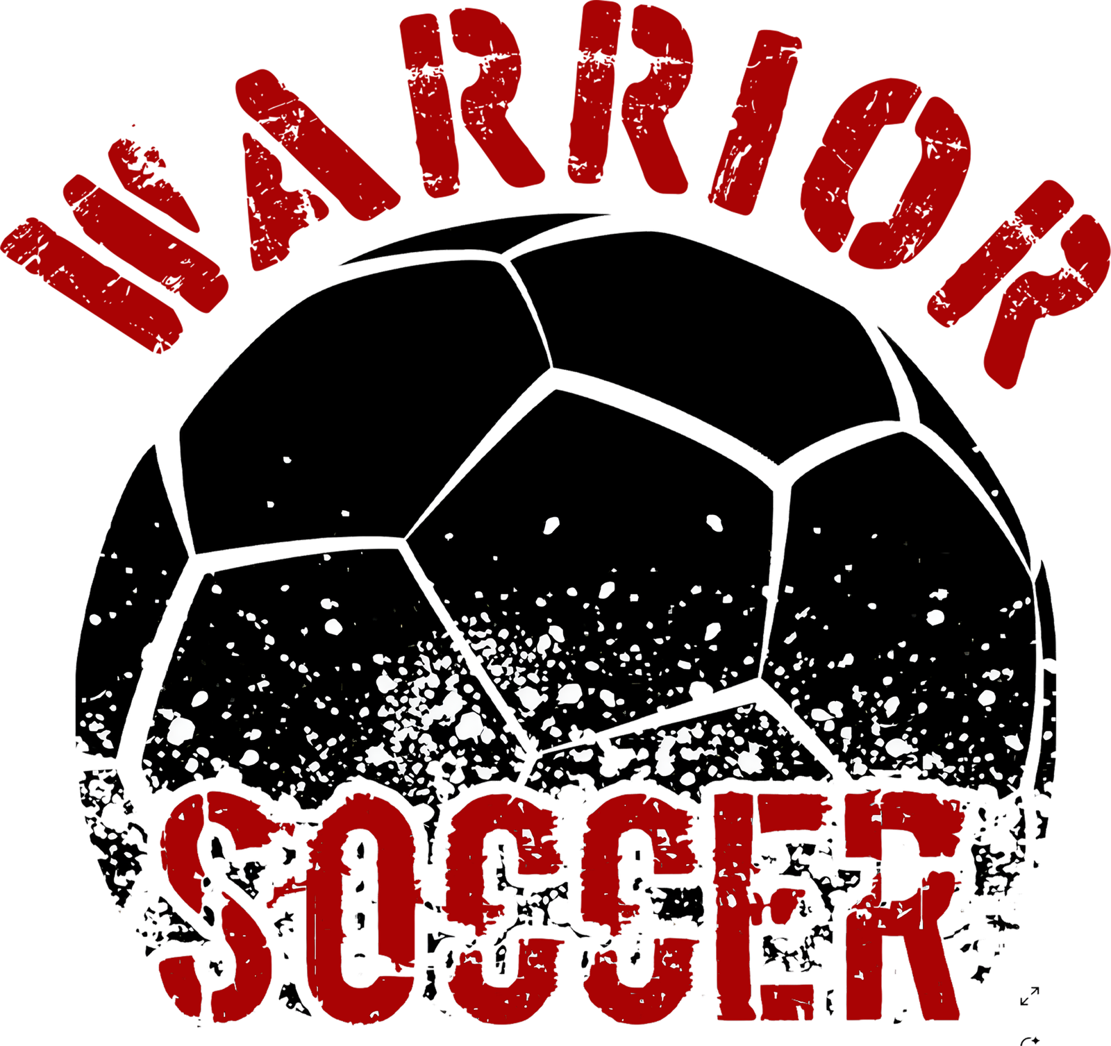2025Warrior Soccer Designs Warrior Soocer With Ball Distressed