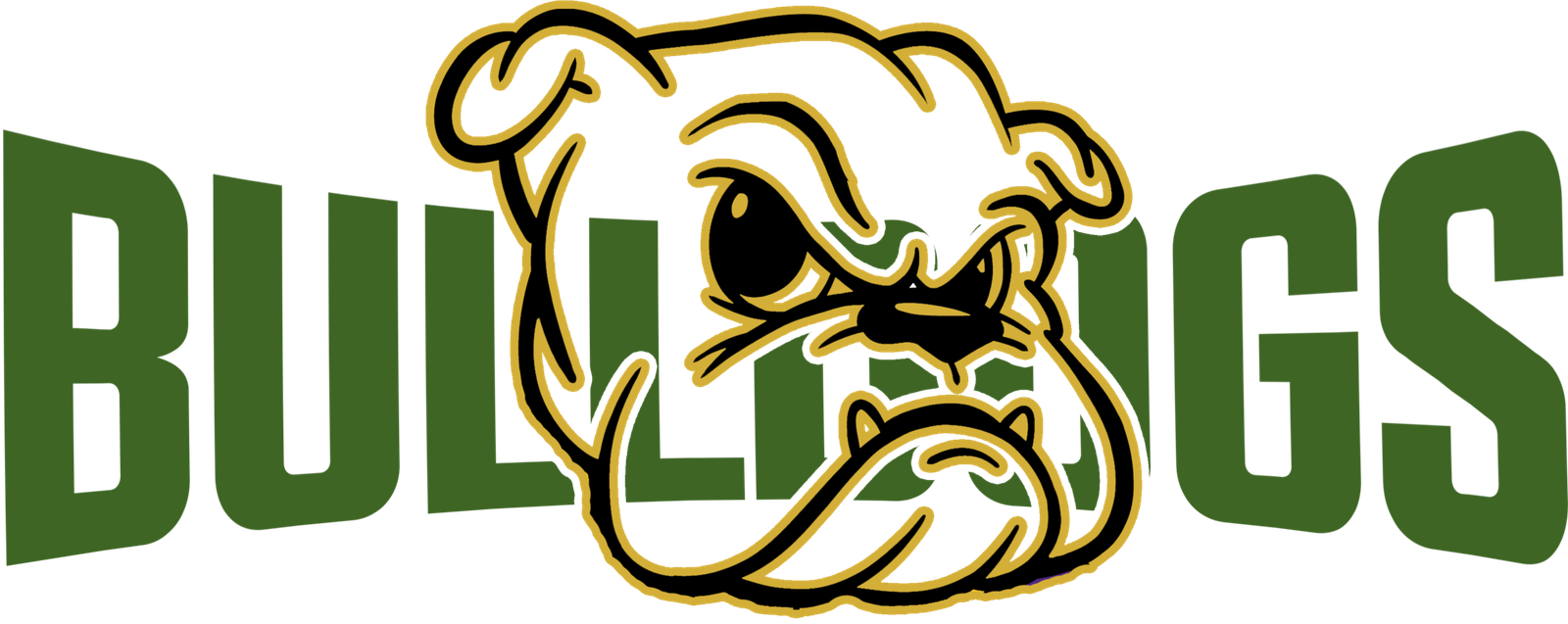 Bulldogs Spirit Designs Bulldogs Green Fishbowl Mascot