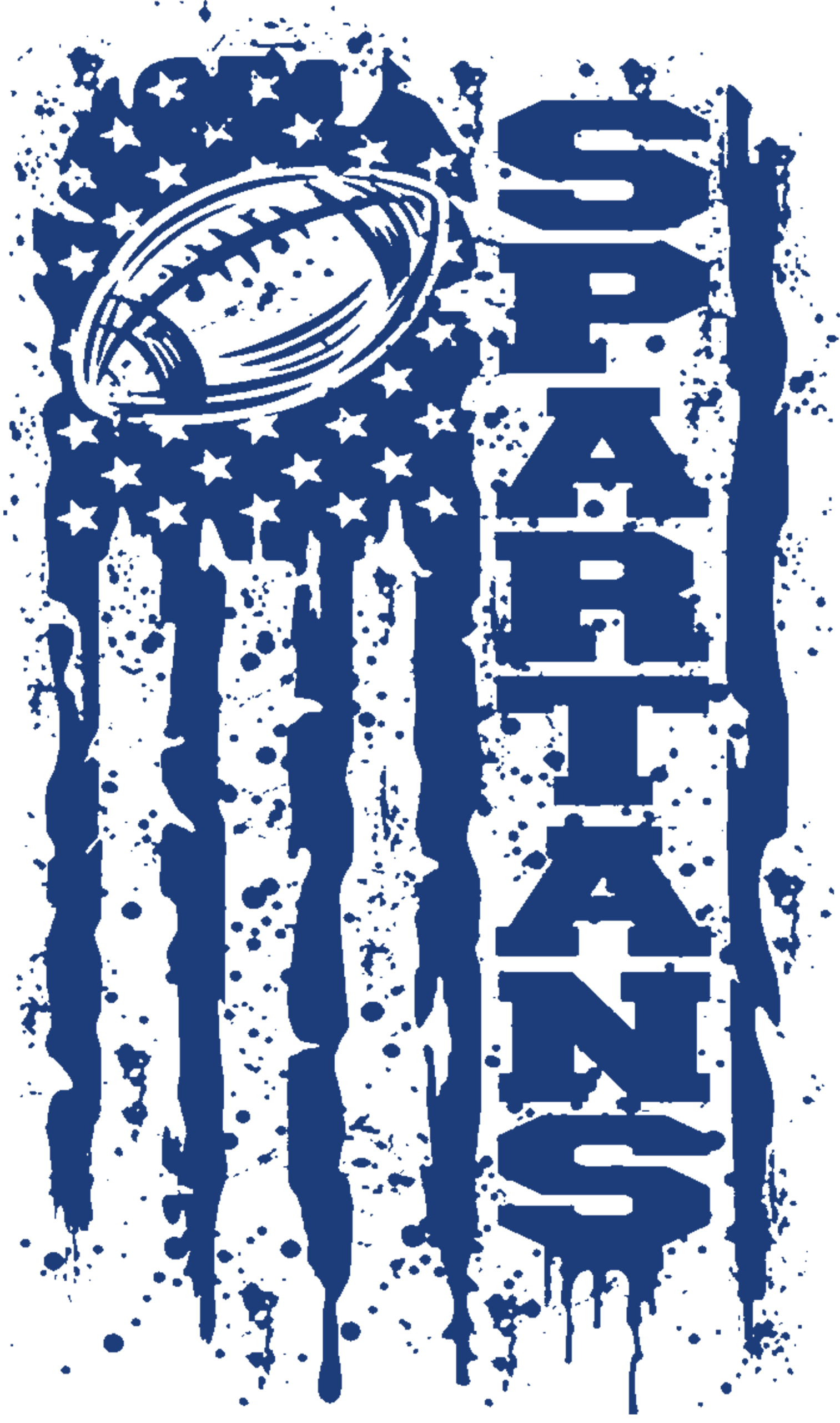 EA Football Designs Spartans American Flag Distressed