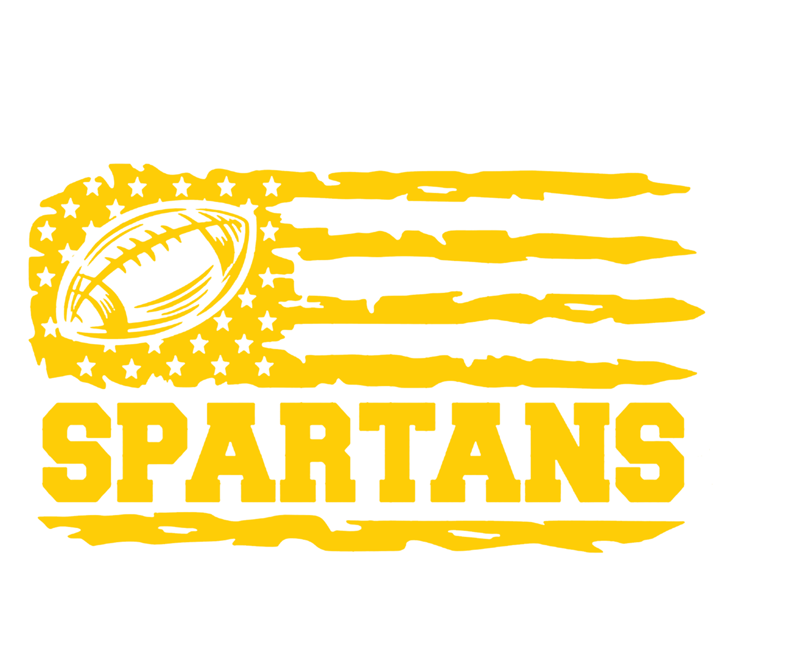 EA Football Designs Spartans American Flag Horizontal