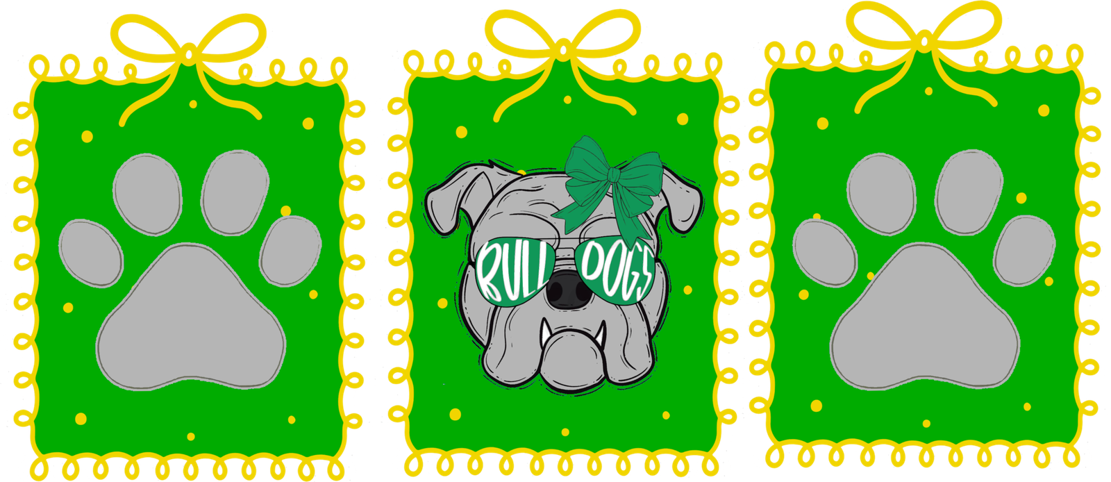 Framed Paws And Girly Bulldog
