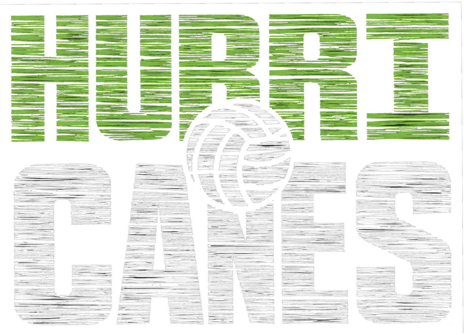 HURRI CANES STACKED WITH STRIPES VOLLEYBALL