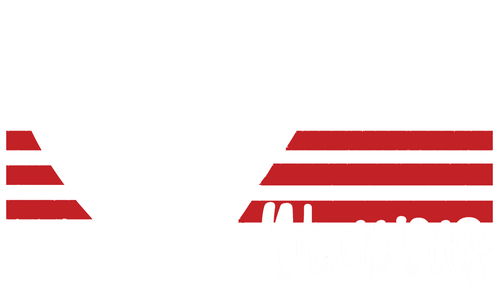 HeartwithMascot St John & St Theresa Warriors White & Heart Lines In Red