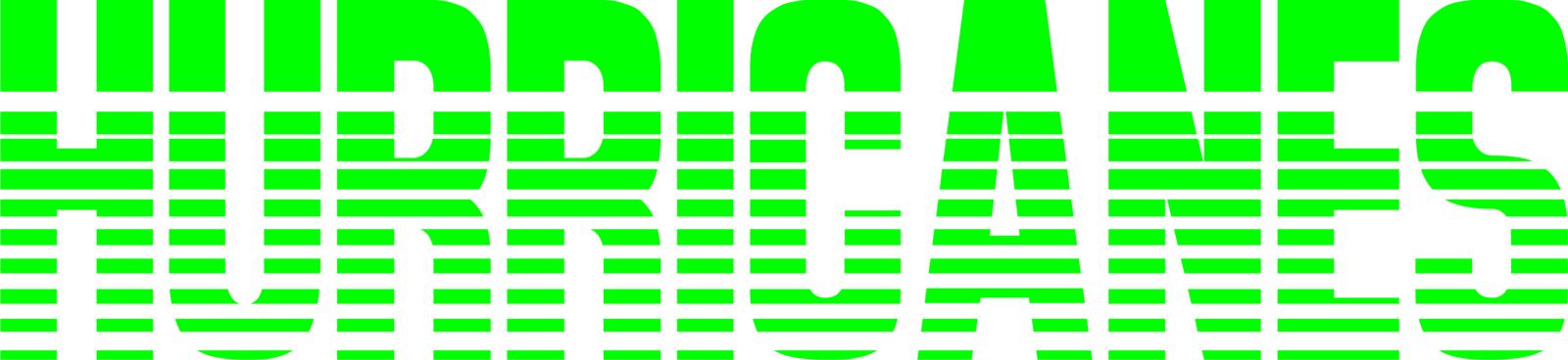 Hurricanes Lines Neon Green