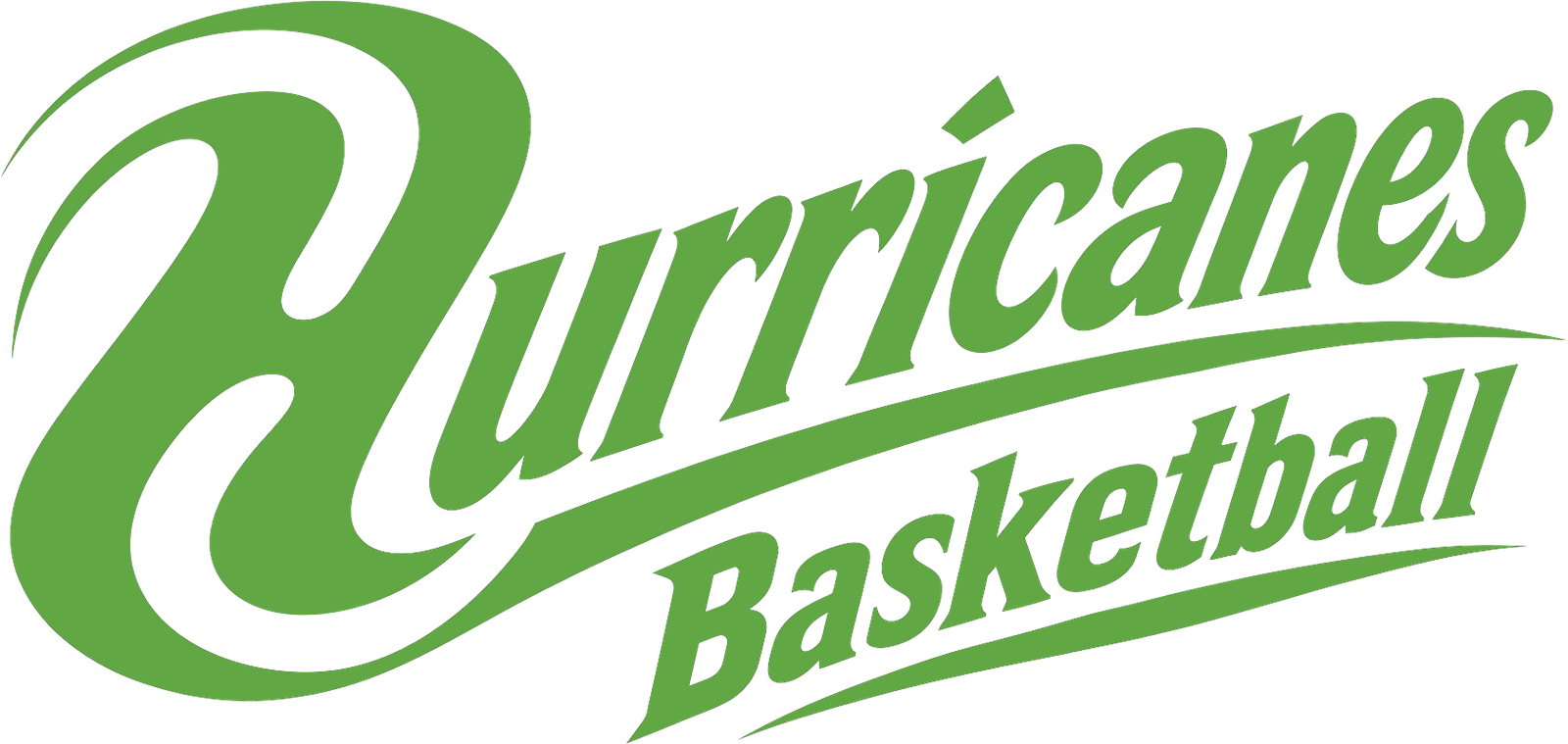 Hurricanes Swirly H Basketball Green