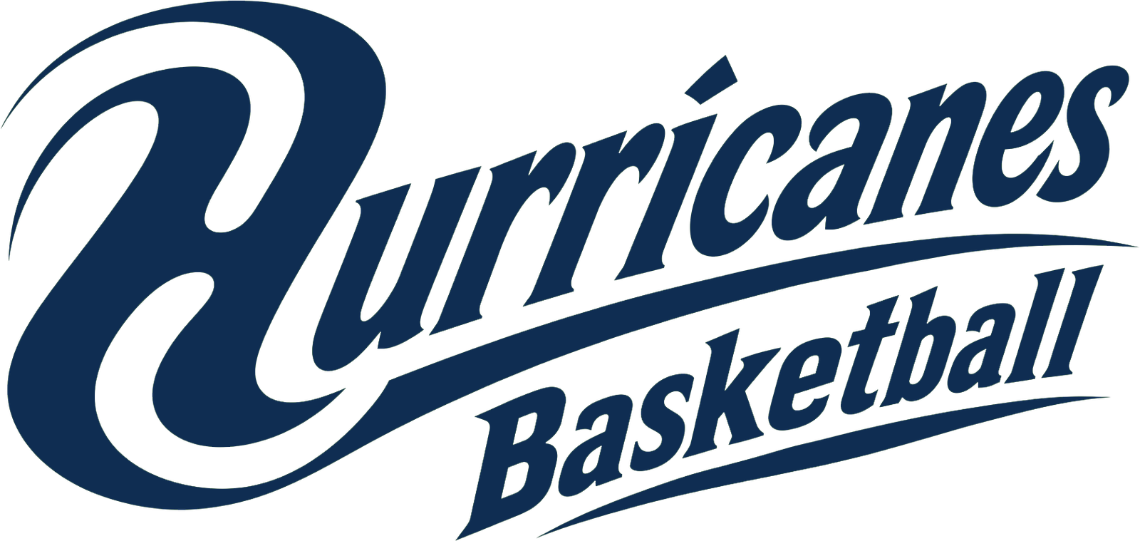 Hurricanes Swirly H Basketball Navy