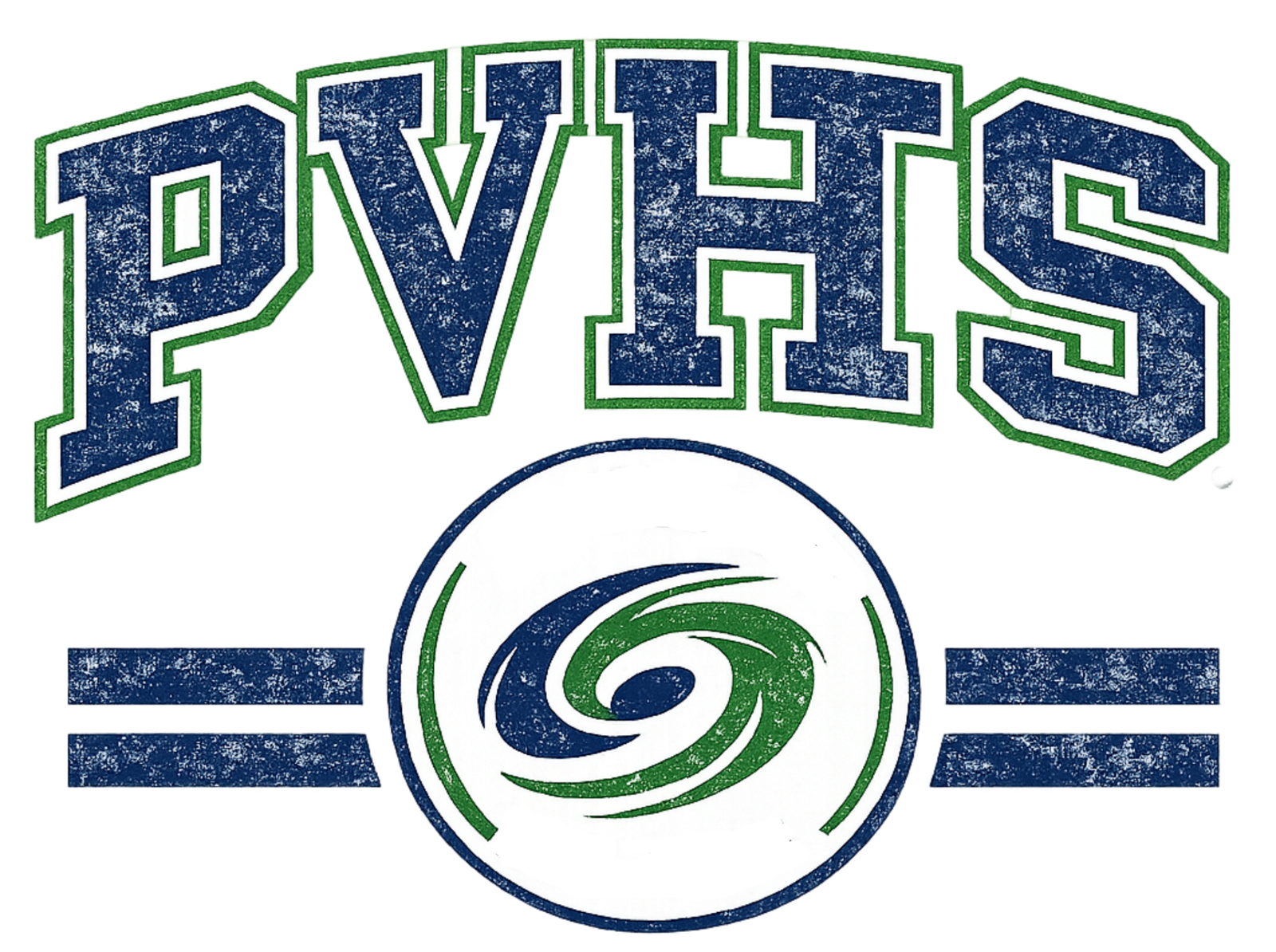 PVHS With Hurricane Symbol In Circle Under