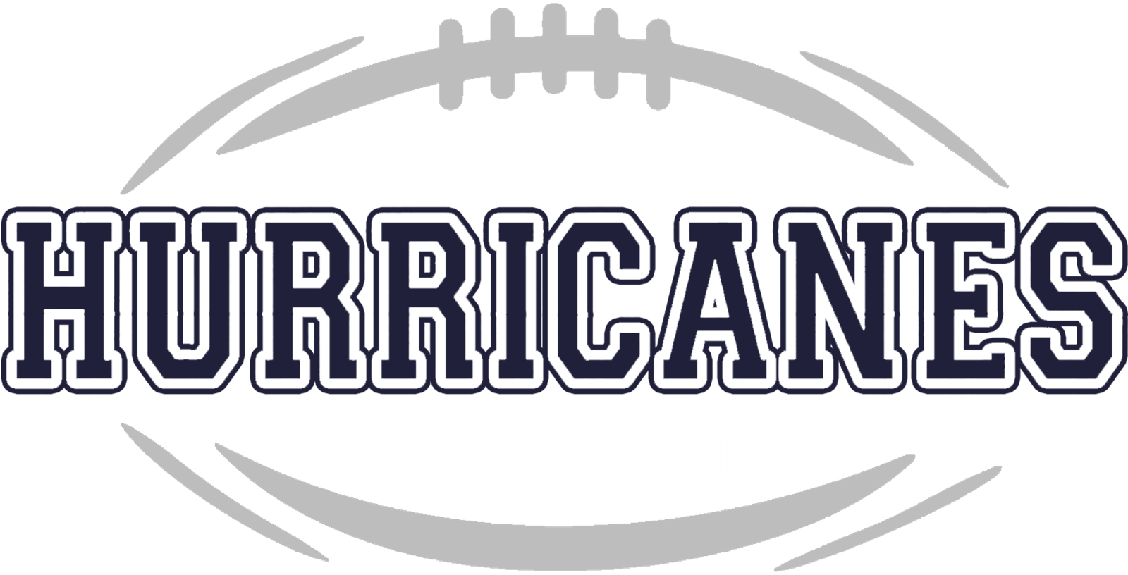 Prairieville Football Designs Hurricane Navy Football WhiteFootball White