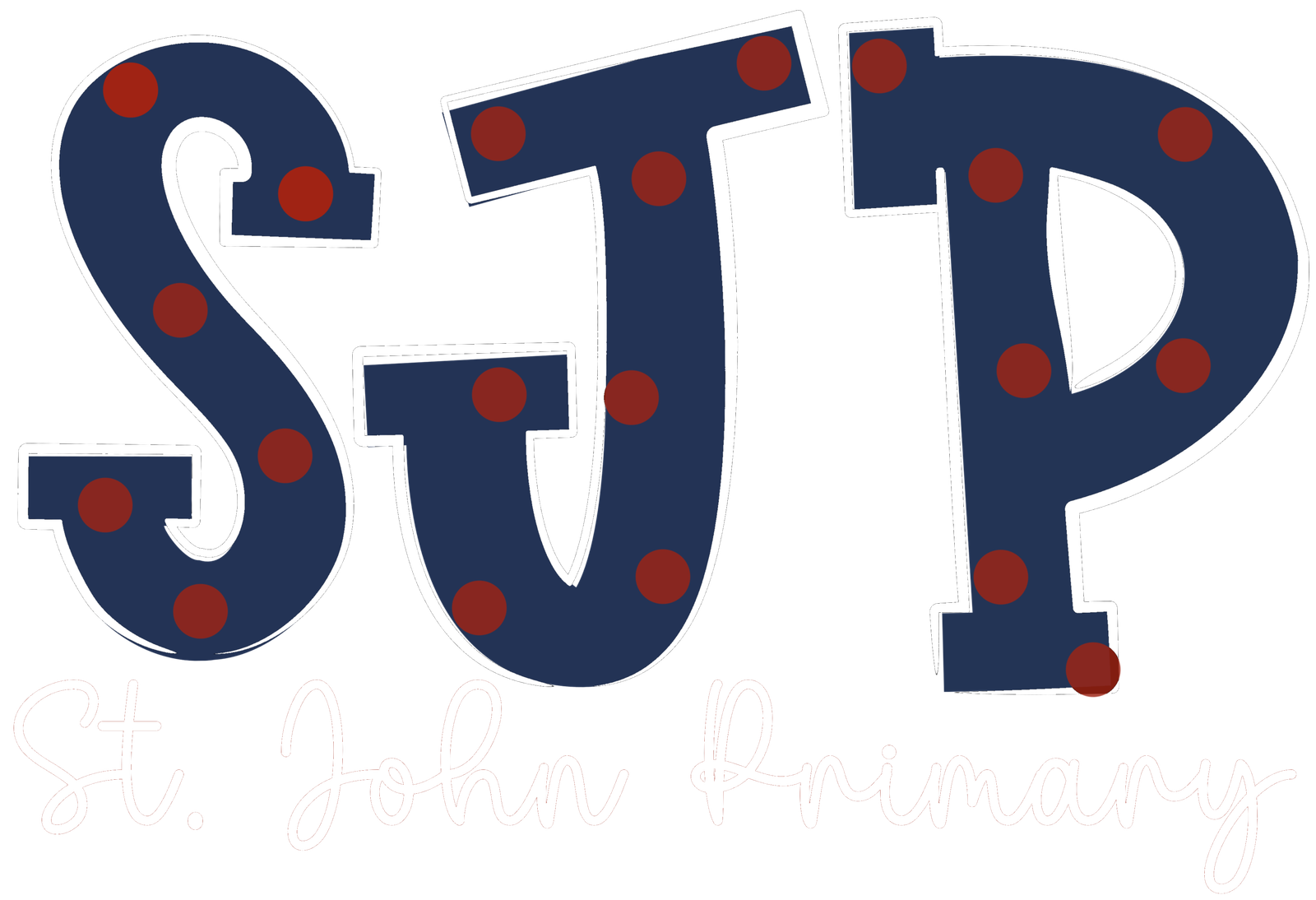 SJP Polka Dots White Outline