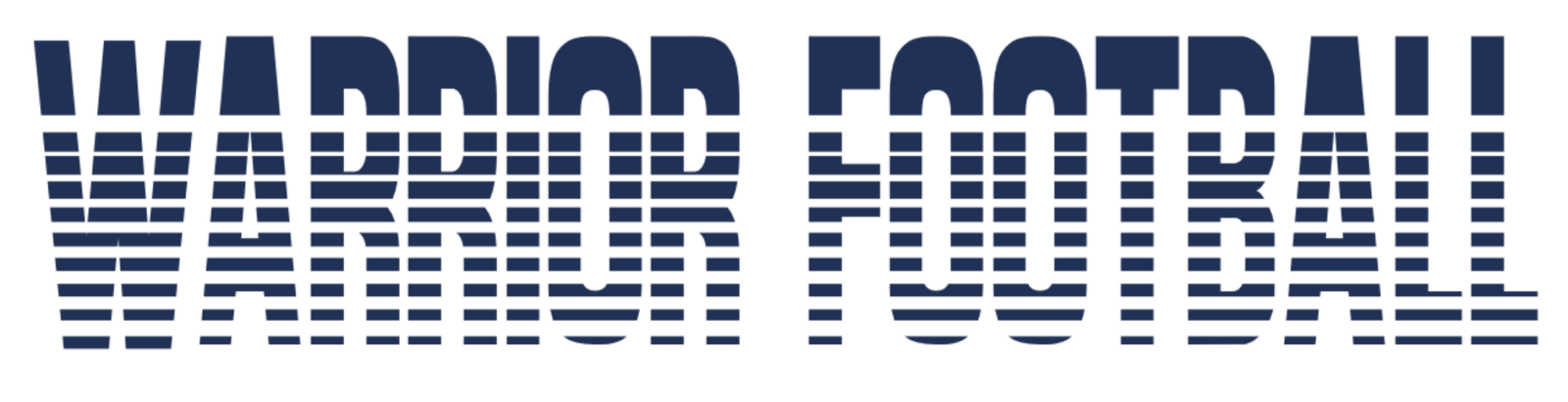 Sliced Font Warrior Football Navy