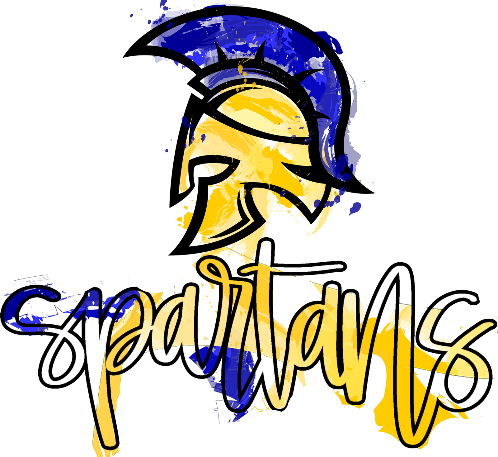 Spartan Blue Gold Helemt
