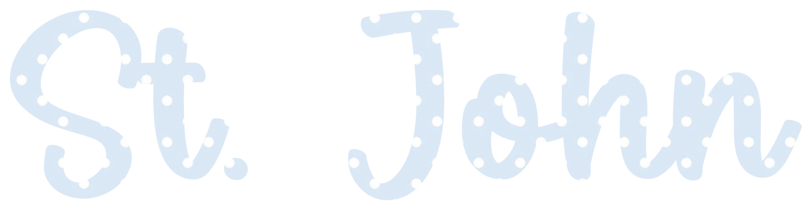 St. John Polkadots Cursive