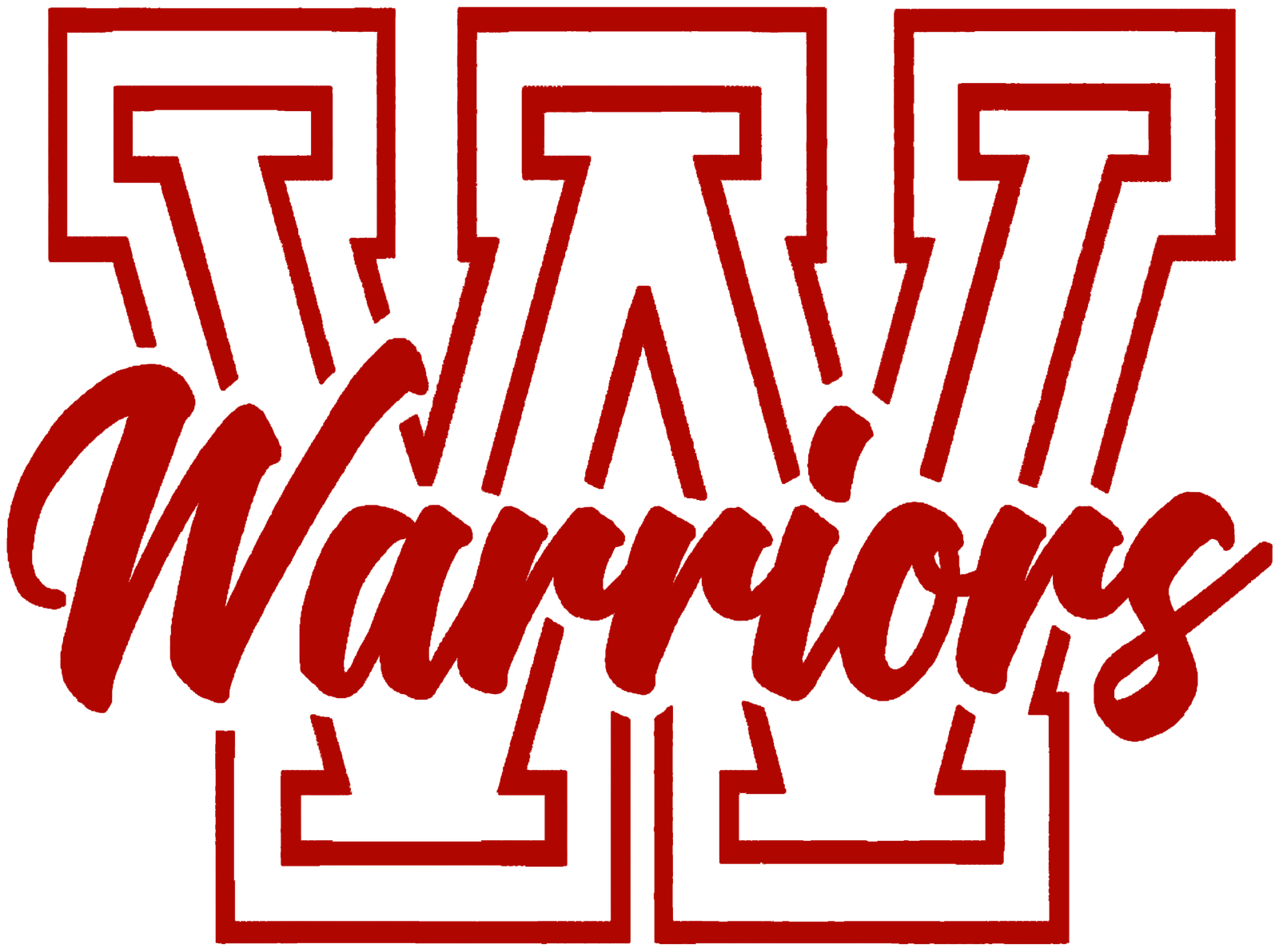 W   Warriors White Outline