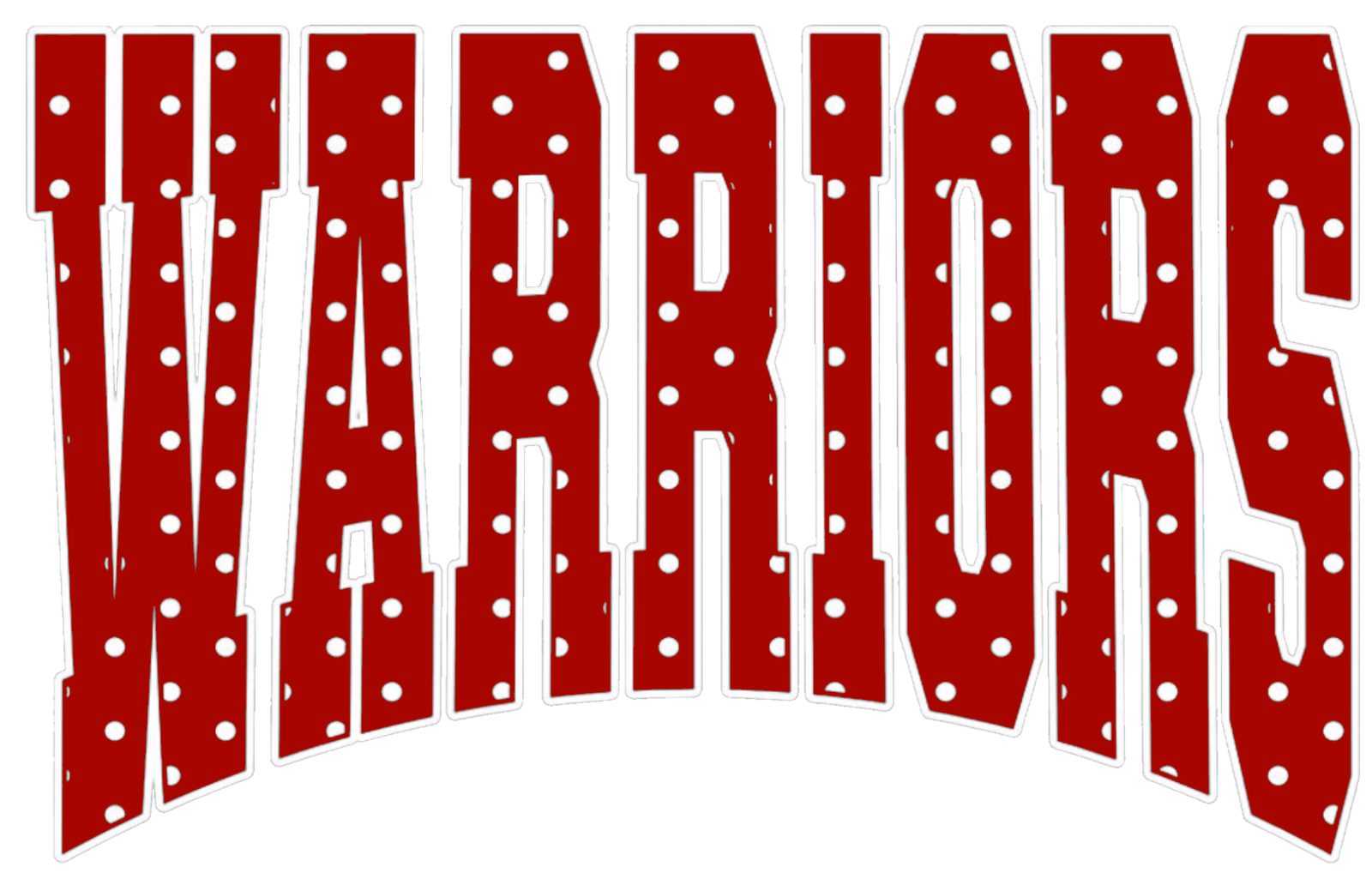 Warriors Red And White Polkadot