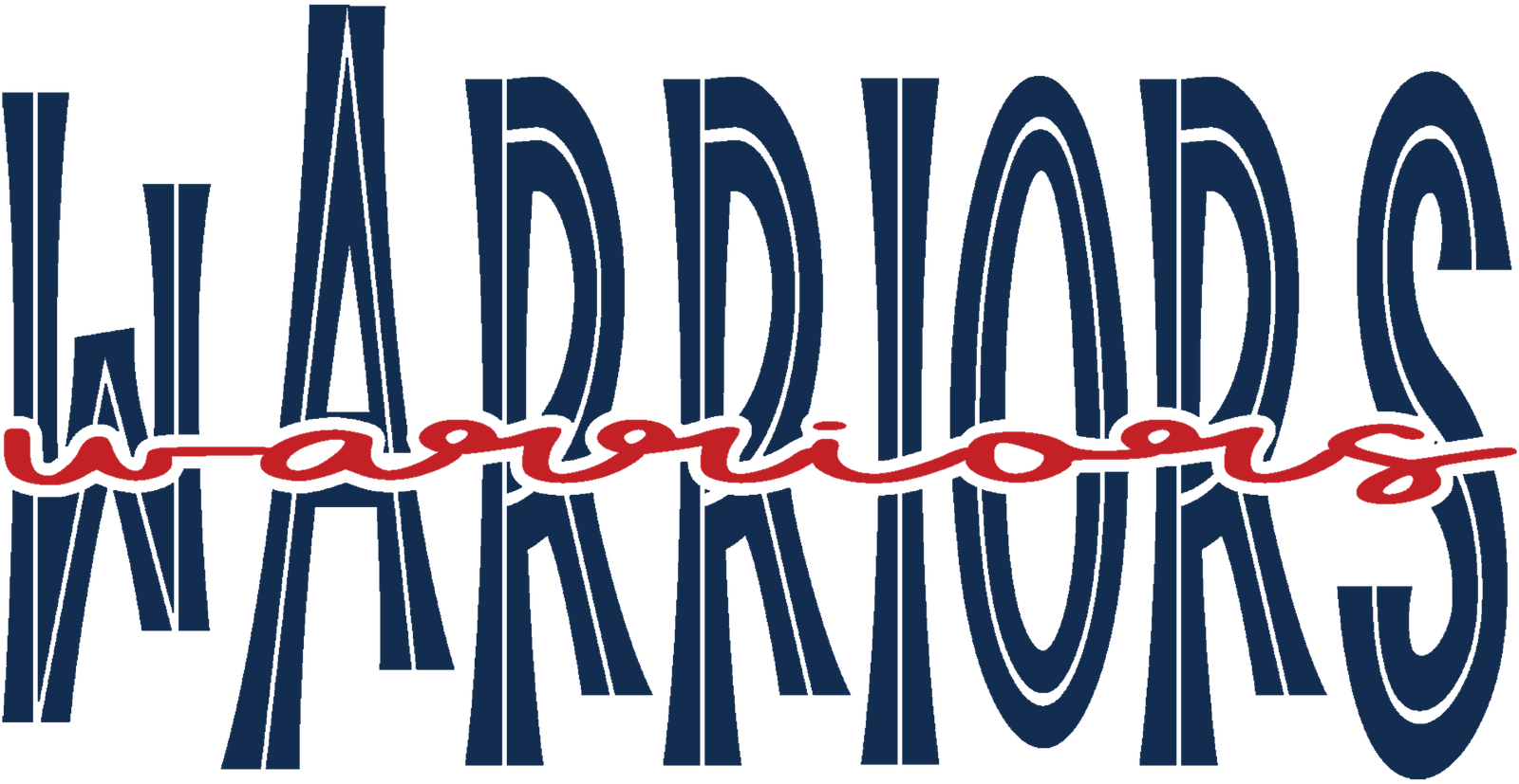 Warriors Tall Skinny Navy Letters Warriors In Red Across Front